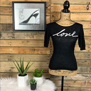 Express black Love sweater